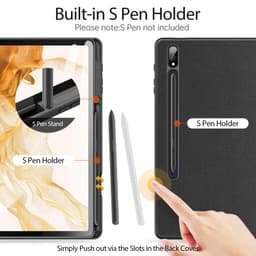 Samsung Galaxy Tab S7 FE / S7 Plus / S8 Plus - Dux Ducis Domo Series, étui à rabat relevable, noir – Bild 3