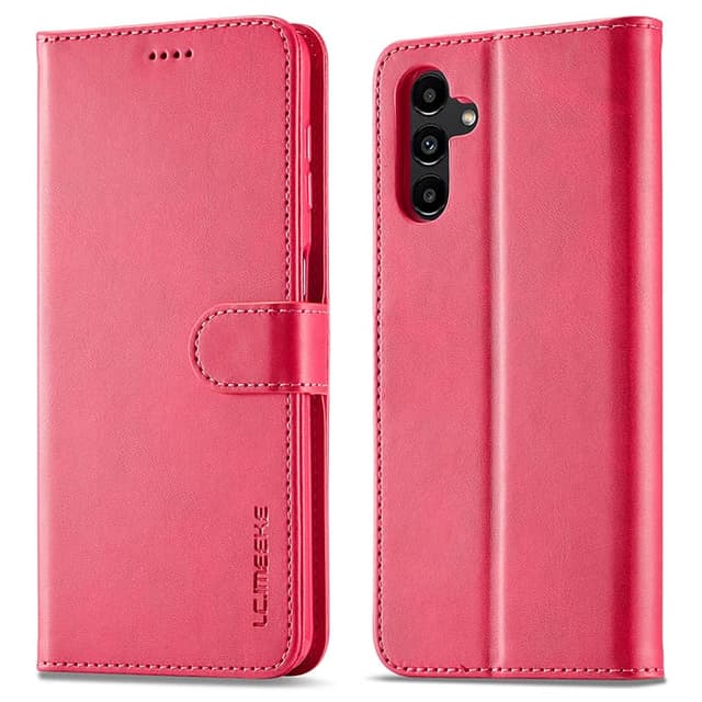 Samsung Galaxy A21s (2020) - LC.IMEEKE Wallet case with 3 card slots & magnetic closure, pink