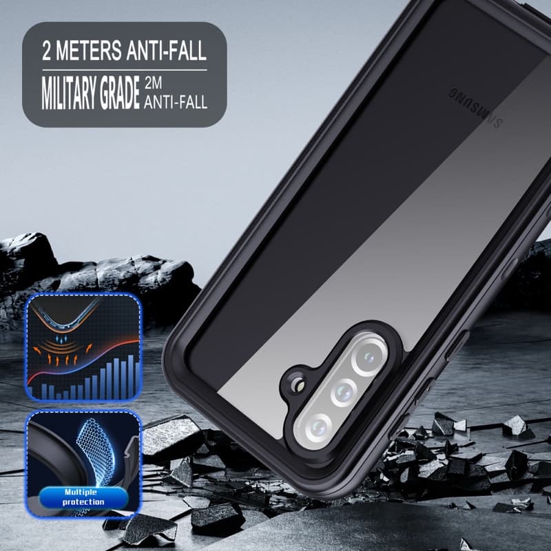 Samsung Galaxy A37 - Redpepper IP68 Mars Series Waterproof Outdoor Case with Magsafe, black – 3