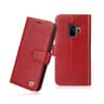 Samsung Galaxy S9 - Pierre Cardin étui à rabat en cuir véritable rouge (PCS-P08)