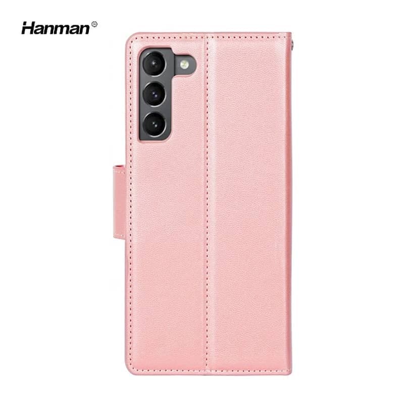 Samsung Galaxy A53 5G (2022) - Custodia Hanman Mill con 3 scomparti per carte, oro rosa – 4
