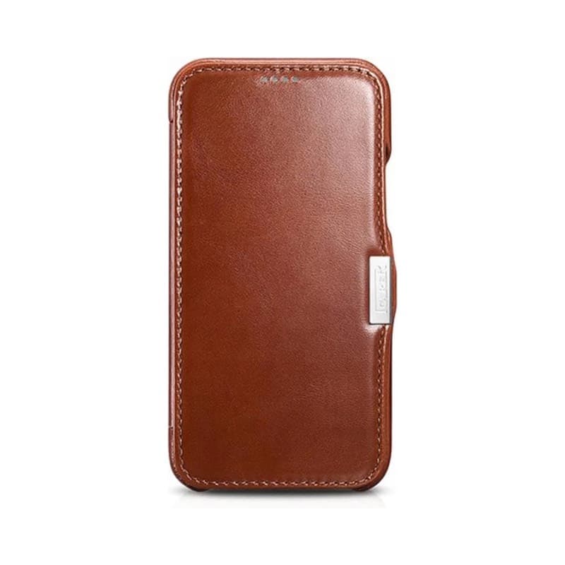 iPhone 11 Pro - iCarer Luxury Series Echtleder Flip Case, Braun (RIX1107-BN) – 4