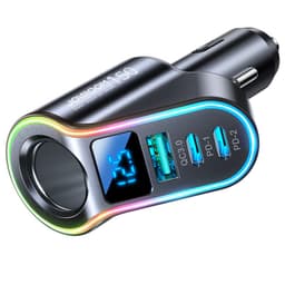 Joyroom - Caricabatterie da auto 4-in-1 da 150W, nero, ricarica rapida per smartphone e tablet (JR-CL21) – Bild 3