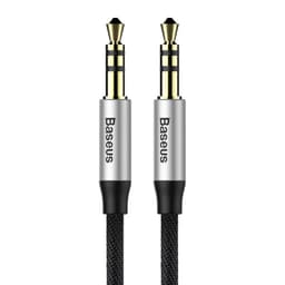 Baseus - Yiven - Audio cable (AUX to AUX), 1m, silver+black (CAM30-BS1) – Bild 1