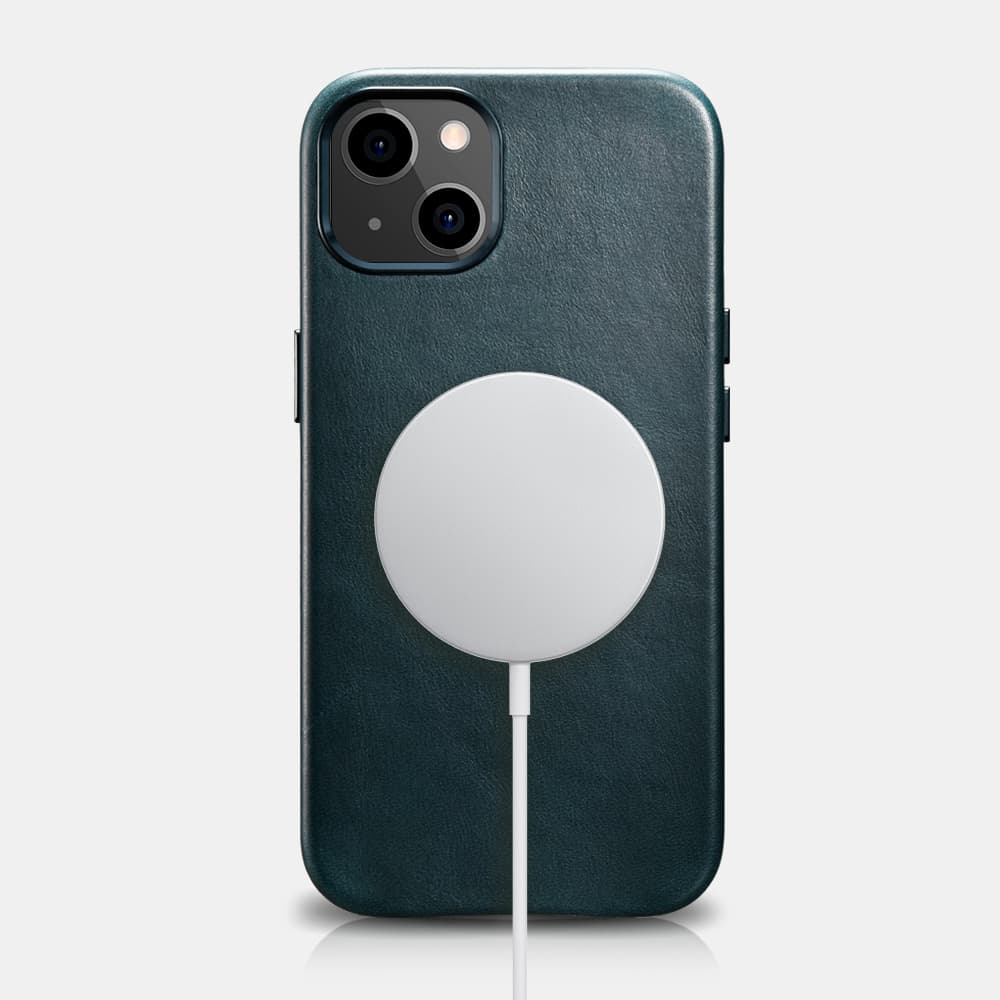 iPhone 13 - Oil Wax Premium Echtleder Magsafe Back Case Braun WMI1302 – 2