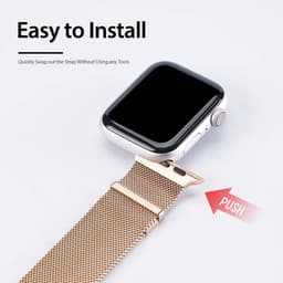 Apple Watch - DUX Milanese Version Strap - 42mm/44mm/45mm/46mm(10.Gen)/49mm, Gold – Bild 5