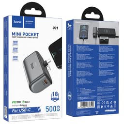 Hoco - Q31 Ingenious PD20W banque d'énergie, 5000mAh, port USB-C, portable, noir – Bild 6