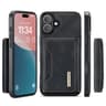 iPhone 11 - DG.MING Etui, Leder-Optik, Kartenfach & Magnetverschluss, Schwarz