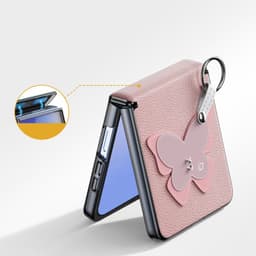 Samsung Galaxy Z Flip 7 - Serie Dux Ducis Luvy, Edizione Farfalla, Rosa – Bild 8