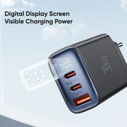 McDodo - Fast Charger with Digital Display, 30W, 2x USB-C & 1x USB-A, Schwarz – Bild 6