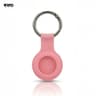 Porte-clés AirTag - Étui en silicone RPD avec anneau métallique, rose clair