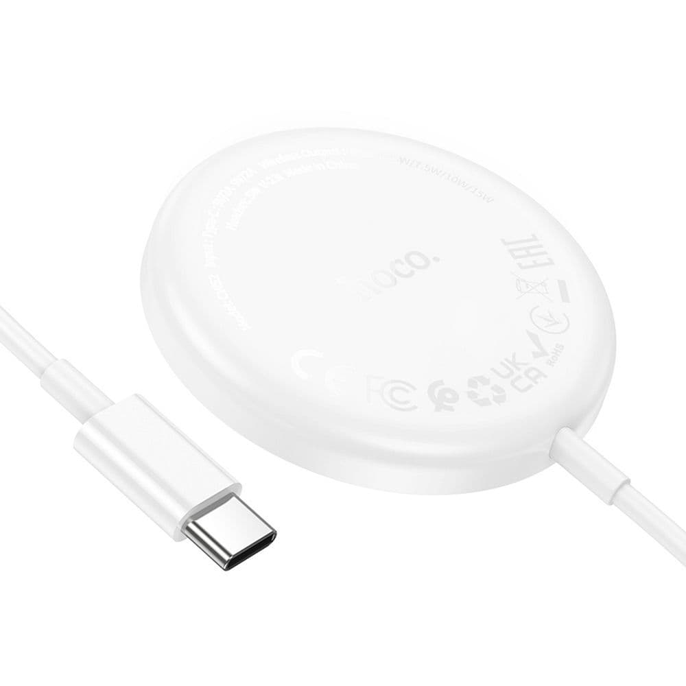 Hoco - CW52 Caricatore rapido magnetico senza fili serie Original 15W / Magsafe bianco – 2