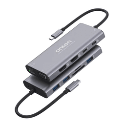 UC301- Onten 12-in-1 4k 30Hz Usb-C vers {PD 3.0} {Usb-C} {3.5mm Jack} {HDTV{4k 30Hz} {VGA 1080 P} {USB 3.0 X 3} Slots pour cartes SD/TF} – Bild 3