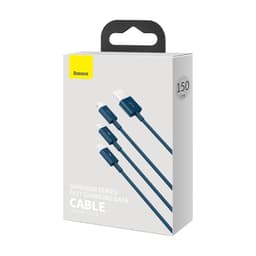 Baseus - Serie Superior - Cavo di ricarica rapida USB a M+L+C, 3,5A 1,5m, blu (CAMLTYS-03) – Bild 9
