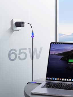 Joyroom - 65W GaN Ultra 2C1A Schnellladegerät + 100W USB-C zu USB-C Kabel (1,2m), Schwarz (EU) (TCG01) – Bild 7