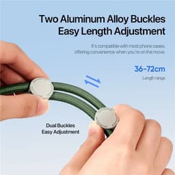 Dux Ducis - Cordino per telefono - Collana verde scuro - Accessorio universale compatibile con qualsiasi smartphone – Bild 5