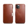 iPhone 11 Pro - iCarer Luxury Series Echtleder Flip Case, Braun (RIX1107-BN)