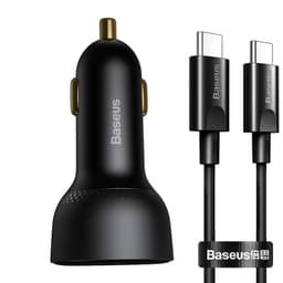 Baseus - Superme - Autoladegerät mit Digitalanzeige & Schnellladekabel, Schwarz (TZCCZX-01) – Bild 1