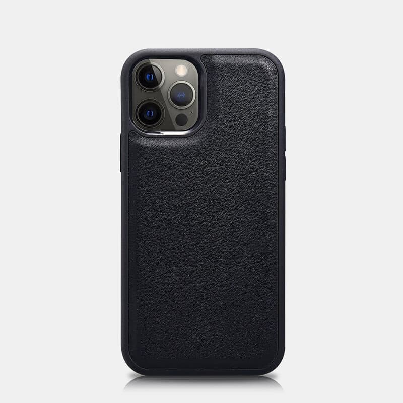 iPhone 11 Pro Max - Nappa genuine leather wallet case (2 in 1) RIX1112-BK, black – 3
