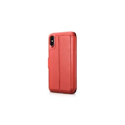 iPhone X/XS iCarer Detachable PU Leather Wallet Case red – Bild 2
