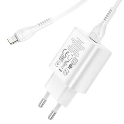 Hoco - PD25W charger set with Lightning-to-Type-C cable, compatible with iPhone, white – Bild 6