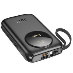 Hoco - Q19 Lucky 30W Powerbank avec écran numérique et câble, 10000mAh, noir – Bild 3