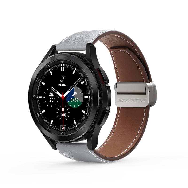 Galaxy Watch - DUX Gadget Series strap made of genuine leather (20mm), YA version gray