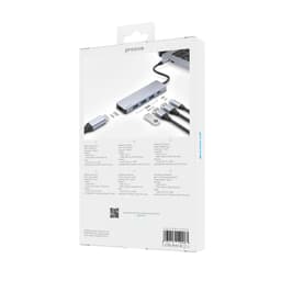Proove - 5-in-1 HDMI Iron Link, (2x USB-A, 1x USB-A, DHMi 3840x2160 30Hz) argenté – Bild 3