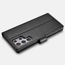 iCarer Samsung S22 Ultra Echt leather Flip Buch Case Schwarz – Bild 6