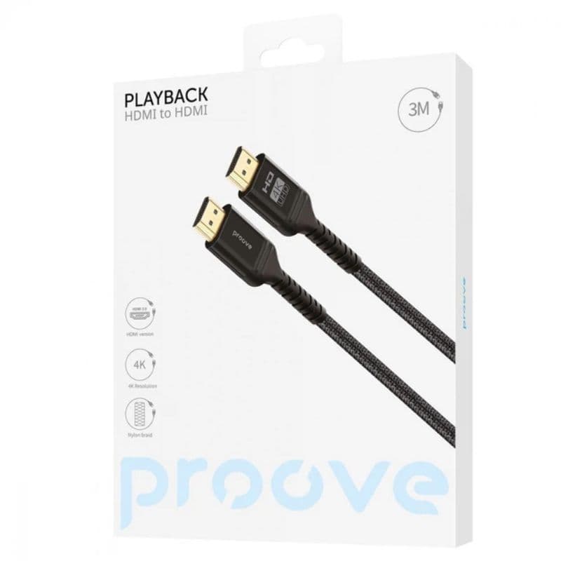 Proove - Playback HDMI zu HDMI 4K, HDMI 2.0, 3M, Schwarz – 2