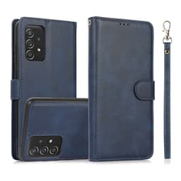 Samsung Galaxy S22 Ultra - Magnetisches 2in1 Klapphülle mit Kartenfächern & Handgelenkband, blau – Bild 1