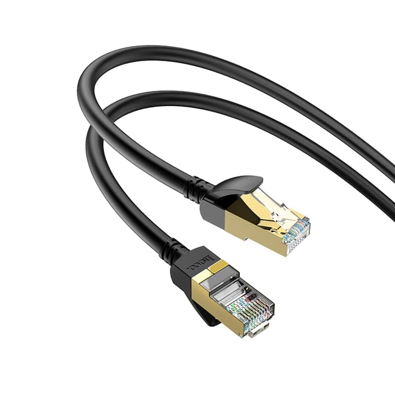 Hoco US02 Pure copper CAT6 gigabit Ethernet cable, 3 meter, black – 4