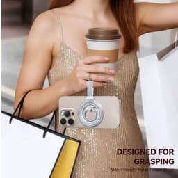 Joyroom - Magnetic ring holder for smartphones, white – Bild 5