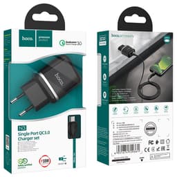 HOCO Set di caricabatterie QC3.0 a porta singola con cavo micro-USB (N3) – Bild 1