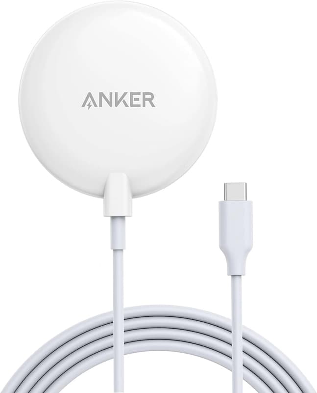 Anker - Pad magnetico PowerWave Select - Caricabatterie wireless Qi da 7,5 W, bianco