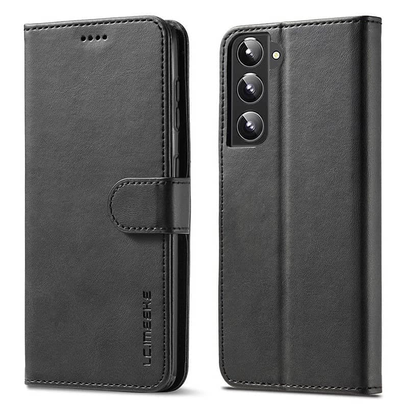 Samsung Galaxy A50 - Etui portefeuille LC.IMEEKE avec 3 emplacements pour cartes & fermeture magnétique, noir