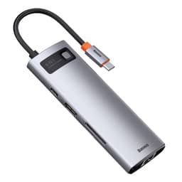 Baseus - Serie Metal Gleam - Docking station HUB Type-C multifunzione 8 in 1, grigio (CAHUB-CV0G) – Bild 7