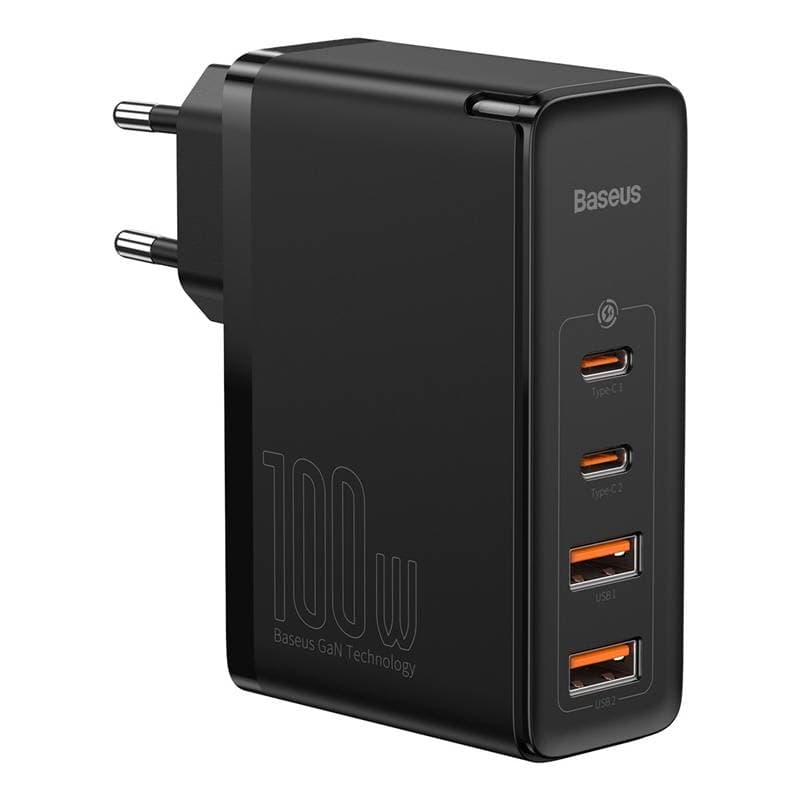 Baseus - GaN2 Pro - Schnellladegerät 2C+2U, 100W EU, Schwarz (CCGAN2P-L01) – 3