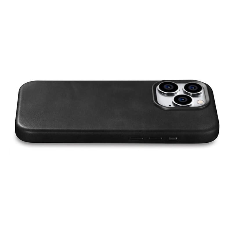 iPhone 15 Pro Max - iCarer Oil Wax Premium Echtleder Magsafe Case, Schwarz WMI15230604 – 4