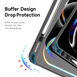 iPad Pro 11 (2024/2025) - Dux Ducis Magi Series, aufstellbares Flip-Etui, grau – Bild 9