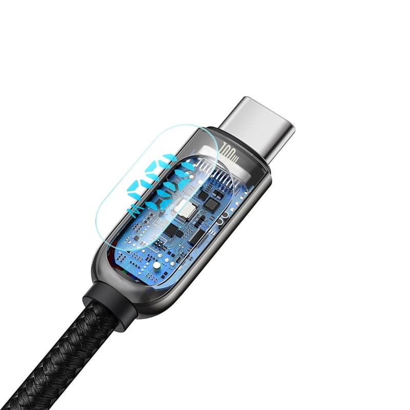 Baseus - Display - Schnellladekabel Typ-C auf Typ-C, 100W 1m, Schwarz (CATSK-B01) – 4
