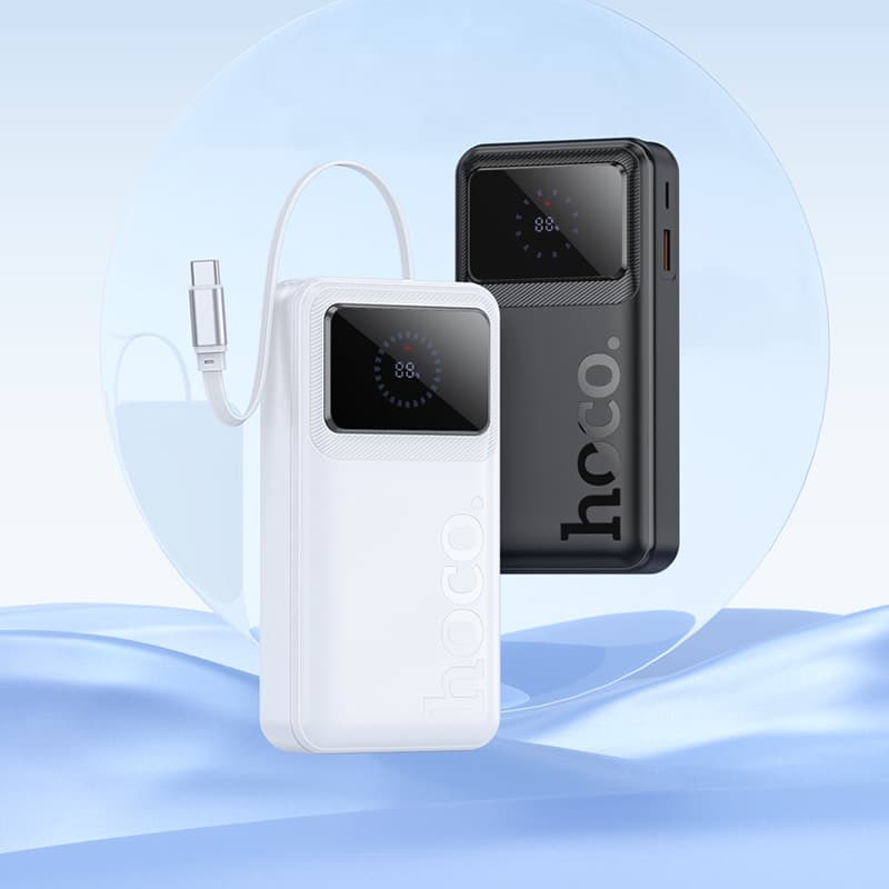 Hoco Q41 Powerbank 20000mAh con cavo telescopico (1xUSB-C) e display, 22,5W+PD20W, nero – 4