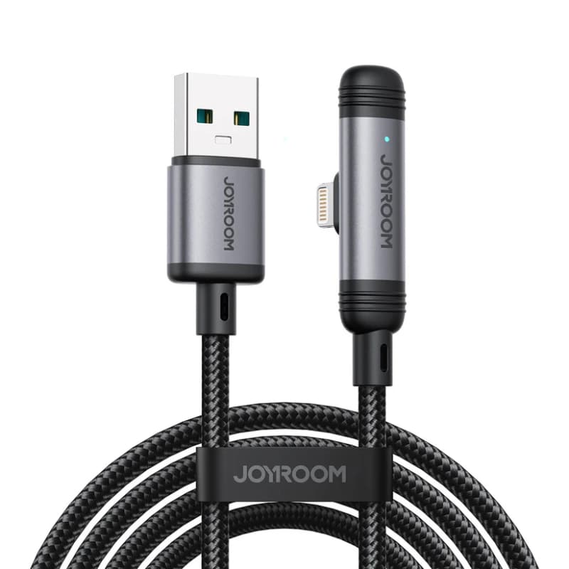 Joyroom 90° Câble de recharge rapide Type-A vers Lightning (S-A56), 1.2m, noir
