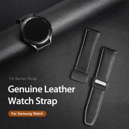 Galaxy Watch - DUX Gadget Series Armband aus echtem Leder (20mm), YA Version, Schwarz – Bild 5