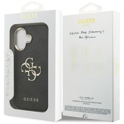 iPhone 17 - Guess Metal Logo Gold Case, Black GUHCP17S4GMGCGR – Bild 8