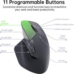 rapoo - MT760 - Mouse Bluetooth - Mouse senza fili, nero – Bild 5