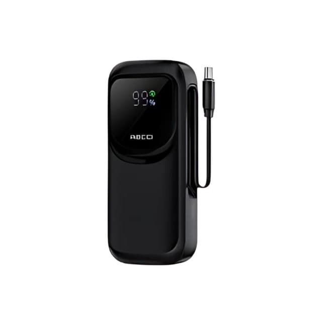 Recci RPB-P47 10000mAh Powerbank, 22.5W, USB Type-C Magsafe estensibile, nero
