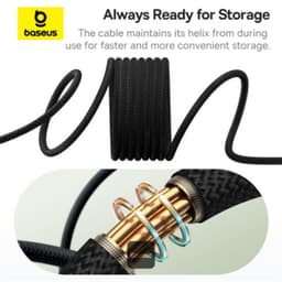 Baseus - Tungsten Gold (USB-C vers USB-C), 100W, 1m, noir – Bild 6