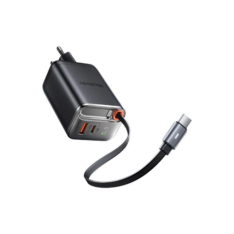 McDodo - FreeGo 67W GaN Charger mit einziehbarem Kabel, Schwarz – 3