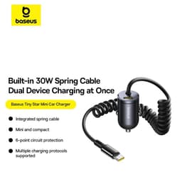 Baseus - Tiny Star Mini Car Charger, USB-C, 30W, noir – Bild 4